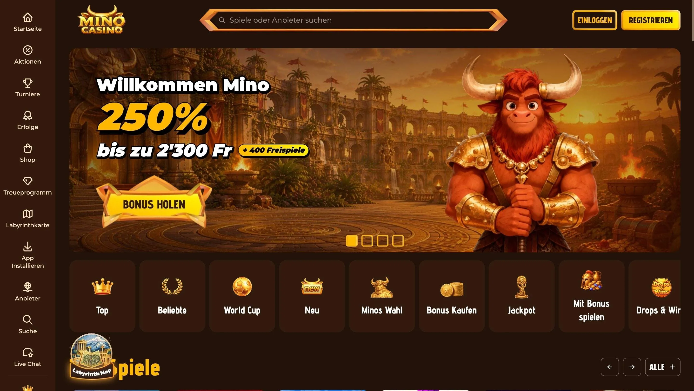 Mino Online Casino mit schnelle auszahlung